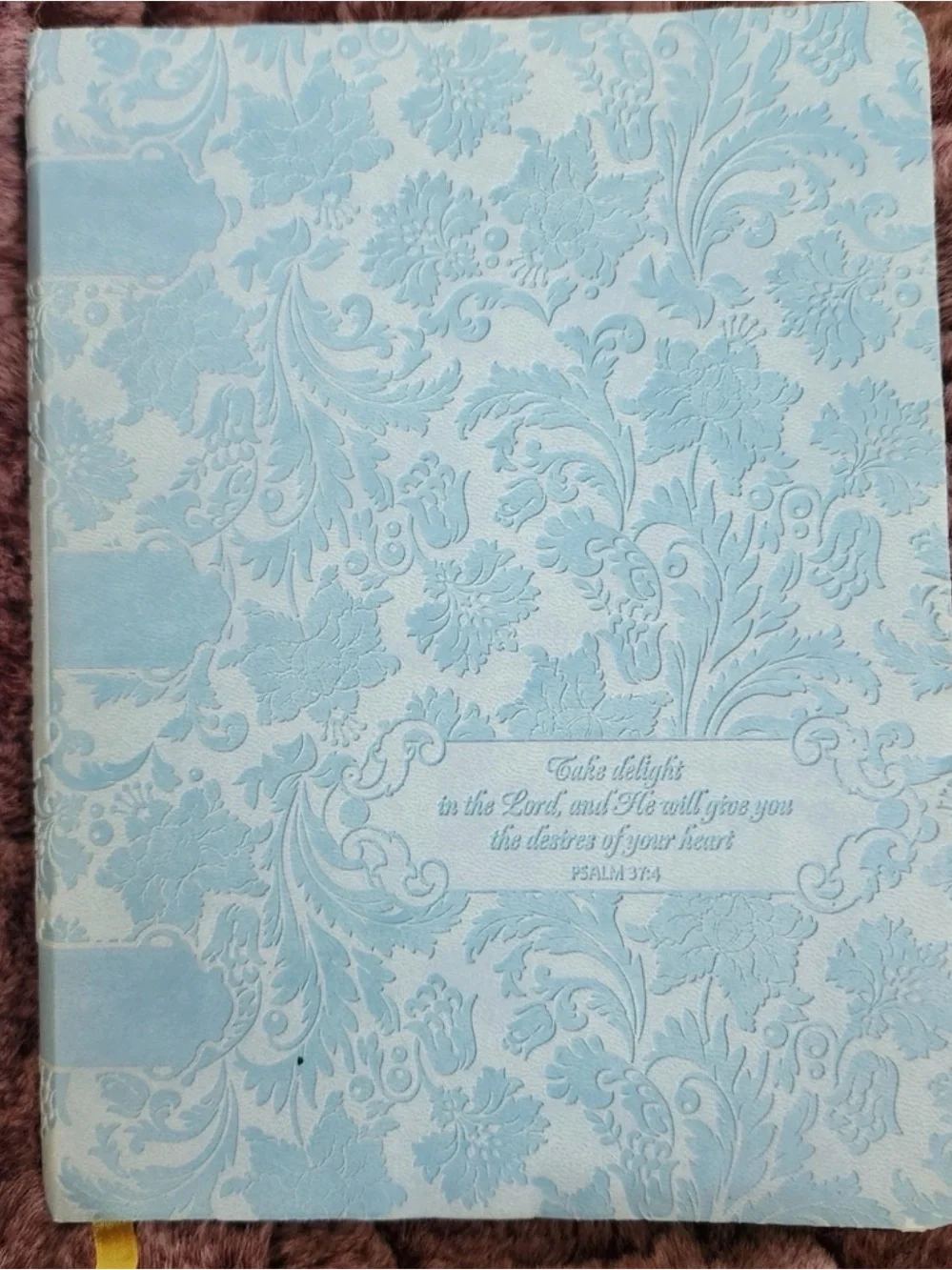 Inspirational Blue Floral Journal